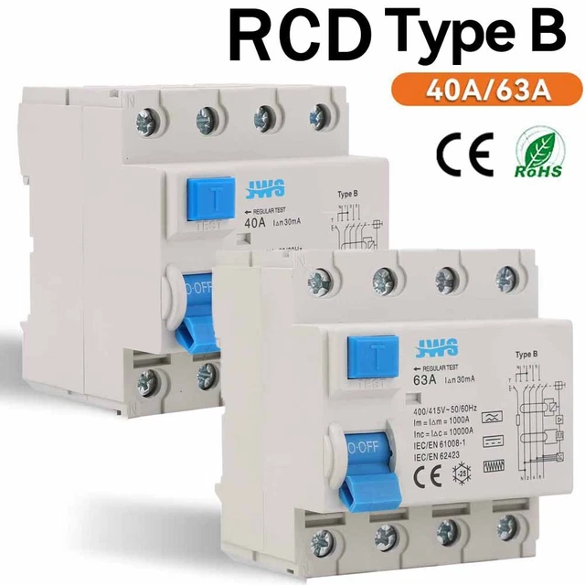 FI FEHLERSTROMSCHUTZSCHALTER RCD Typ-B Wallbox E-Auto Allstromsensitiv - Foto 7