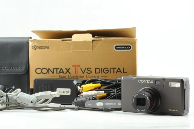 [ NEAR MINT in Box ] Contax TVS Digital 5.0MP Black Compact Camera from JAPAN