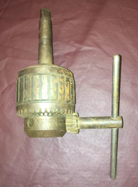 Jacob's 20N Ball Bearing Super Chuck drill chuck #3 MT 3/8-1" cap with KEY