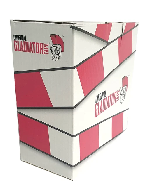 Confezione da 10 Nastro di avvertimento pericolo barriera Gladiator® non adesivo rosso/bianco 70 mm X