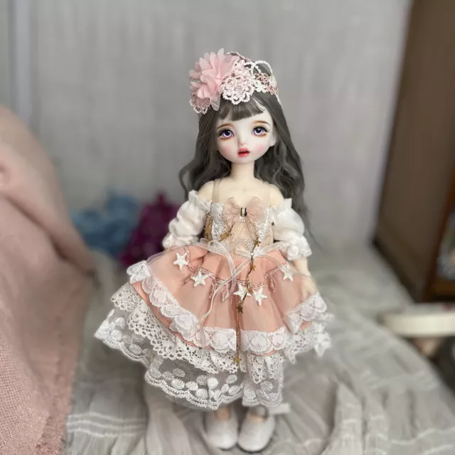 Full Set 1/6 BJD Doll SD Ball Jointed Girl Dolls Eyes Dress Makeup Toy Kids Gift