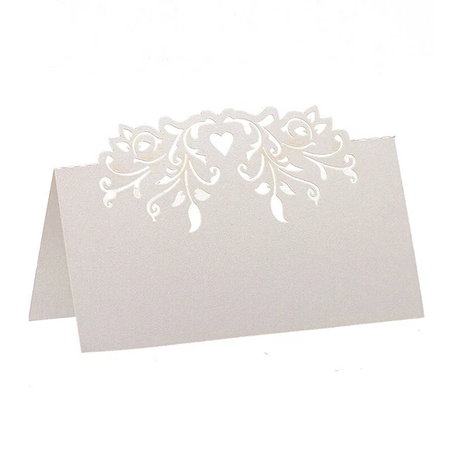 60 Pezzi Lace Wedding Table Name Segnaposto Personalizzato Reception W9K2