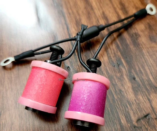 1" 8-32 Piezas de Máquina de Tatuaje Bobinas 8 Envoltura Rosa Lavadoras Pastel Arco Iris con Negro