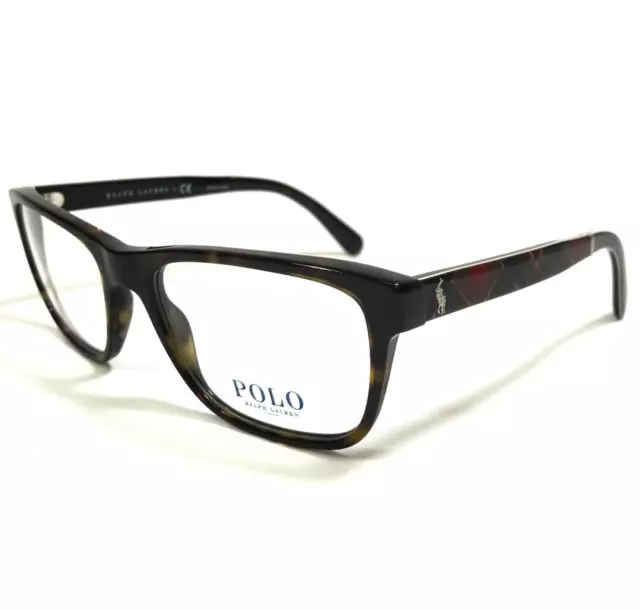 Polo Ralph Lauren Eyeglasses Frames PH2166 5003 Brown Tortoise Plaid 56-19-145