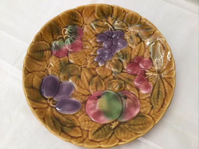 GRAND PLAT A Cake Ou A Buche Ceramique Sarreguemines Obernai H Loux Decor  Hiver EUR 40,00 - PicClick FR
