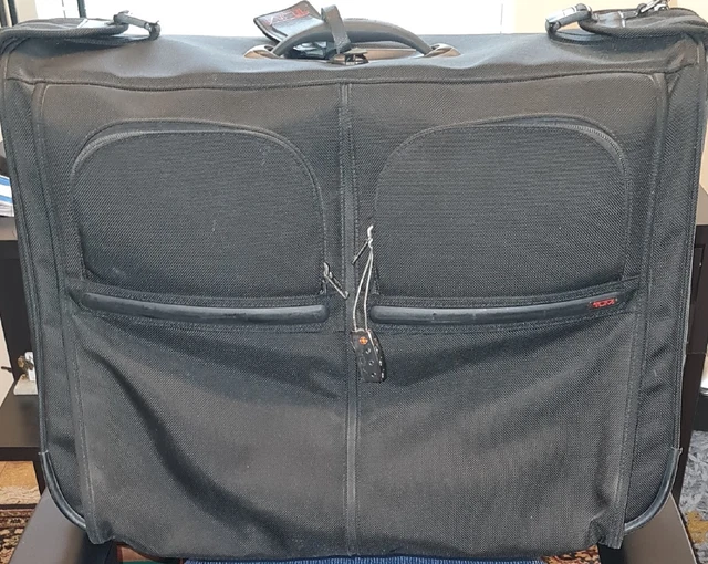 TUMI Black Alpha Ballistic Nylon Long Travel Wheeled Garment Bag Luggage 22031D4
