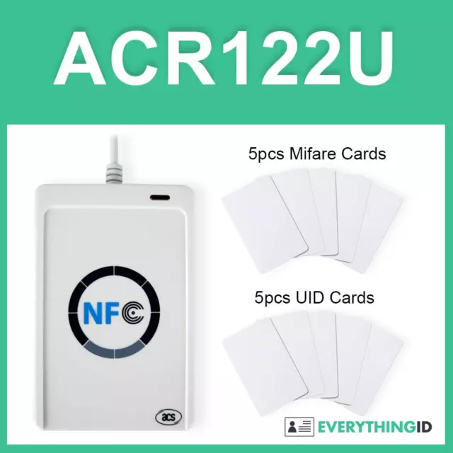 ACR122U NFC USB READER WRITER 13.56 MHz MIFARE IC CARD CONTACTLESS RFID 14443A