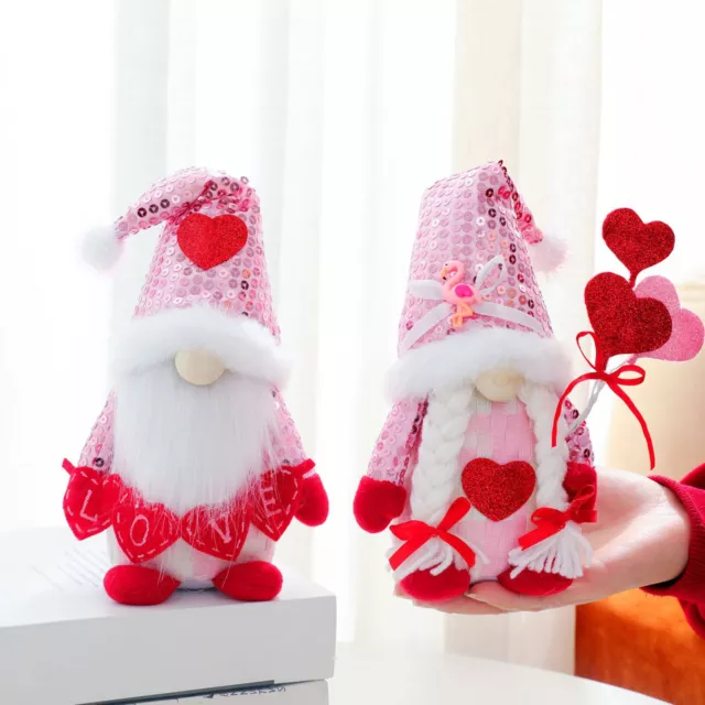 fr Valentines Day Cute Plush Gnome Home Decoration Lucky Gnome Dolls for Girlfri