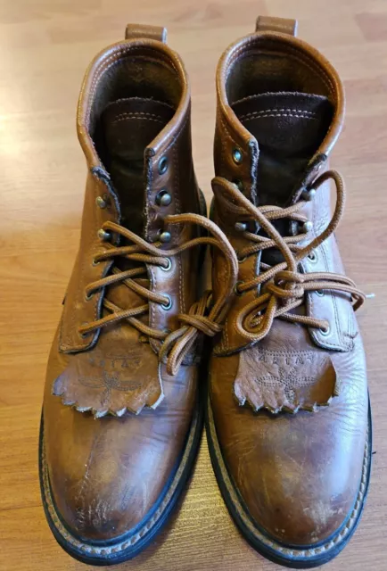 Brown Leather ARIAT Heritage Lacer Kiltie Lace Up Boot Womens Size 7.5/38