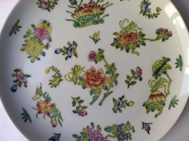 Beautiful Vintag Japanese Plate Hand Decorated Flowers In Hong Kong China
