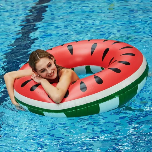 Inflatable Swim Ring Orange like Rubber Ring Donut  Adult