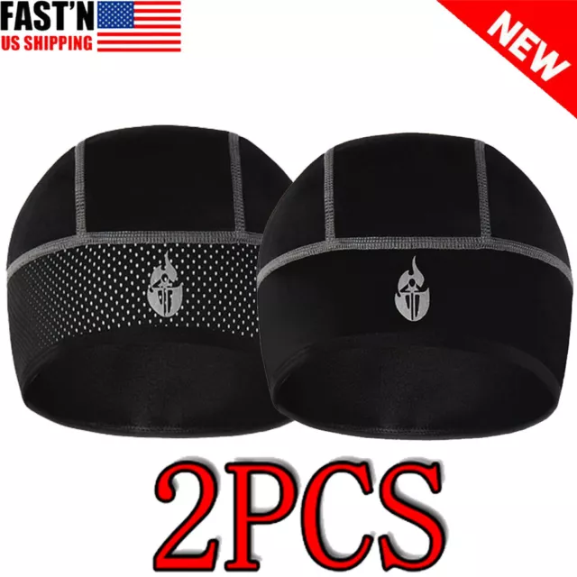 2PC Tactical Military Fleece Beanie Watch Cap Cold Weather Skull Warm Winter Hat