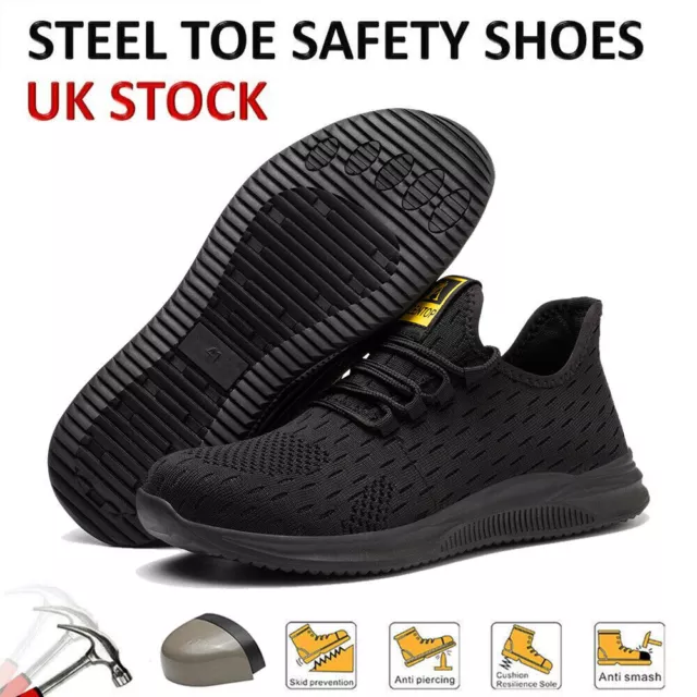 Mens Ladies Women Ultra Lightweight Steel Toe Cap Safety Work Shoes Trainers Uk