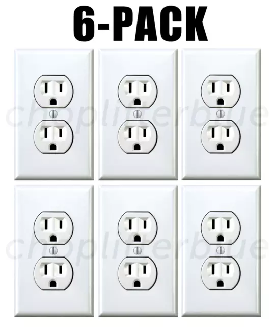 Electrical Outlet Stickers 6-Pack Prank Fake Joke Funny Custom Decal HQ Sticker-