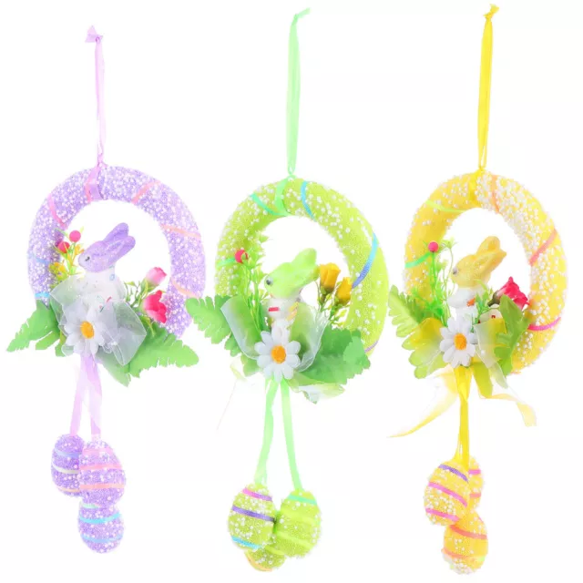 3Pcs Ei Hängen Dekoration Tür Dekorationen Party Bunny Wand Hängende Dekoration