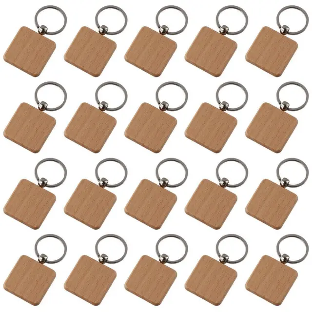 wooden wooden keychain square square wood keychain square keychain  wood crafts