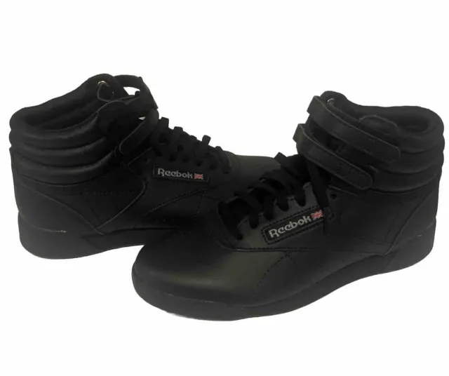 Reebok Grade School Freestyle Hi Training Shoe Black/Black/Grey Size 4 Kids