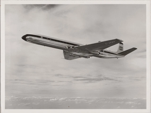 Bea British European Airways De Havilland Comet 4B Vintage Manufacturers Photo 2