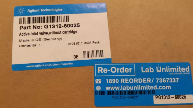 Agilent G1312-60025 Active Inlet Valve without cartridge