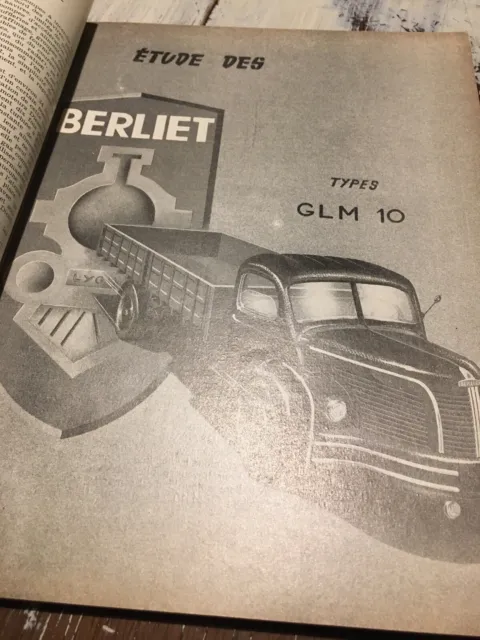 Revue Technique Automobile Camions Berliet GLM 10 édition 1954 RTA 3
