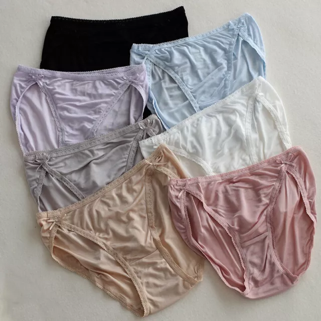 Ladies Pure Sexy Silk Underwear Thongs G-String Panties Bikinis