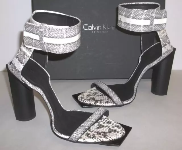 Calvin Klein Collection Size 8 M Eur 38 IMA BIS Leather Sandals New Womens Shoes