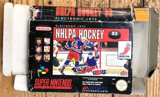 Boîte Vide Seule 100% Originale Nhlpa Hockey 93 Super Nintendo Snes Pal Fah 1993