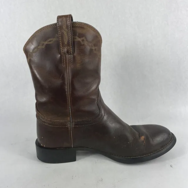 ARIAT BOOTS MENS 7.5 D Brown Leather Cowboy Western $49.81 - PicClick