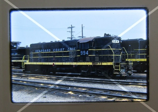 Original '72 Kodachrome Slide SCL Seaboard Coast Line 994 GP7       40N28