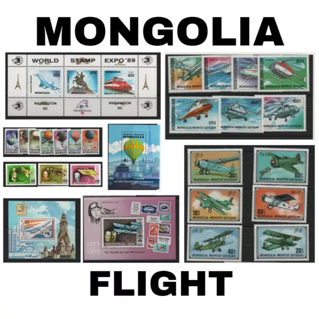 Thematic Stamps - Mongolia - Flight 2 - Choose from dropdown menu