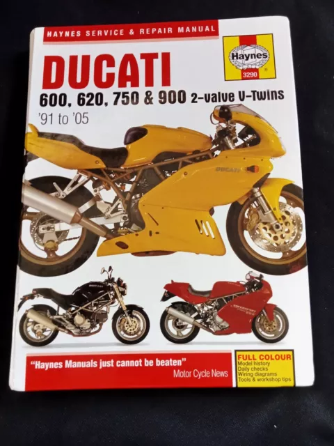 Ducati 600,620,750, 900 2-valve V-Twins (91-05) Haynes Repair Manual H/B V.G.C