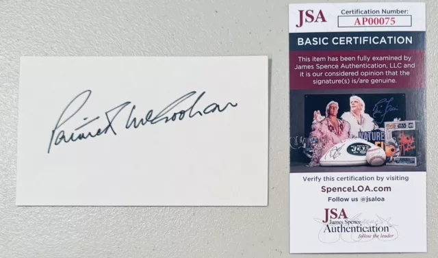 Patrick McGoohan Signed Autographed 3x5 Card JSA Cert Braveheart Danger Man