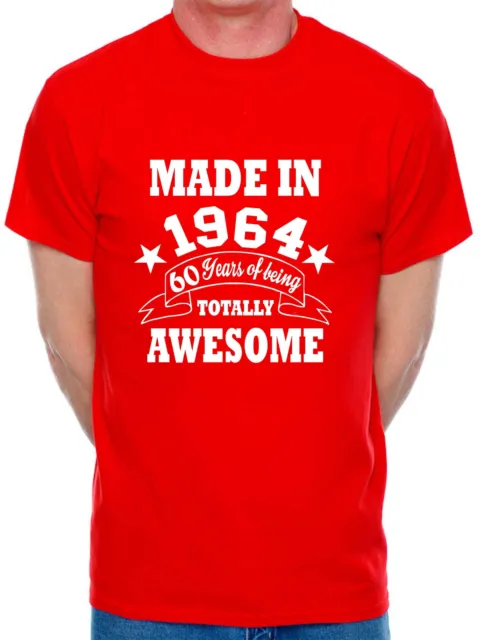 60th Birthday Men's T-Shirt Made in 1964 60 Years old Tee Shirt