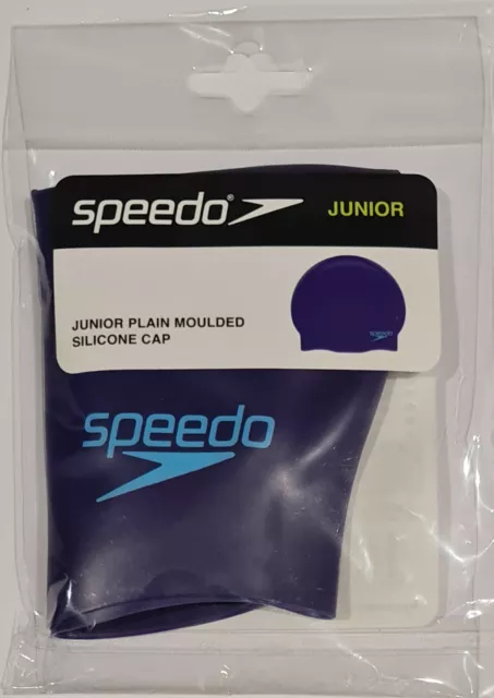 Speedo JUNIOR Plain Moulded Silicone Cap - Swimming Cap  - Swim Cap - Purple