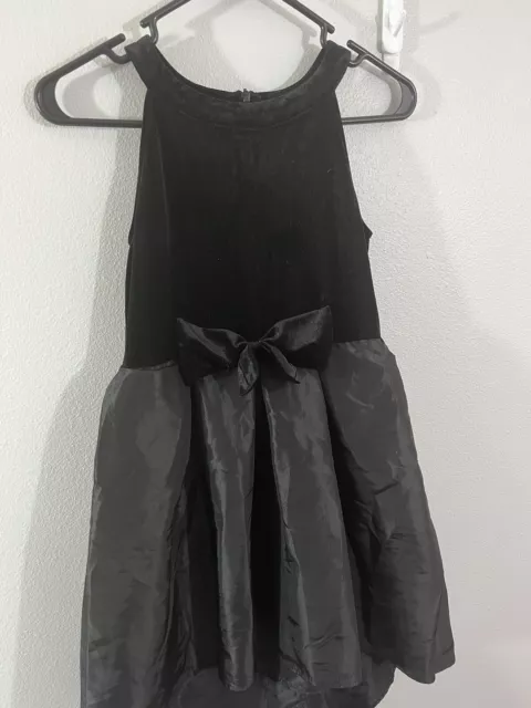 D- Signed Disney Girl's Black Velvet Dress Size 10-12