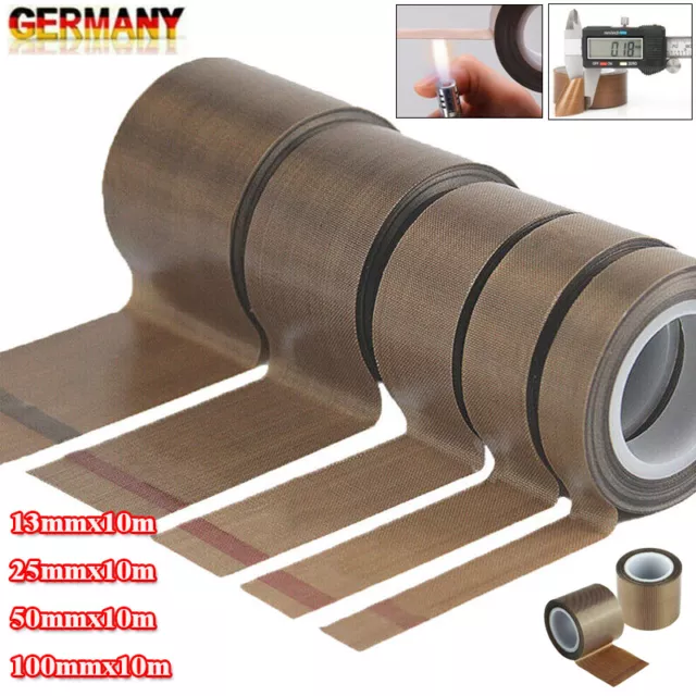 13/25/50/100mm Hochtemperatur Teflonklebeband PTFE-Klebeband Folie Selbstklebend - Foto 6