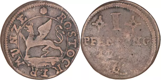 Allemagne - Ville de Rostock - 1776 ? - 1 pfennig