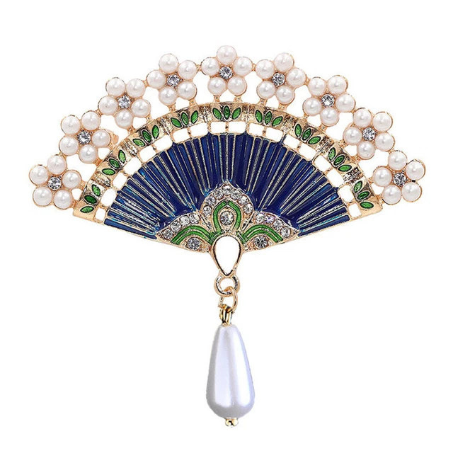 Vintage-Dekor Brustnadel Brosche Diamantschmuck Blumendekor Mode