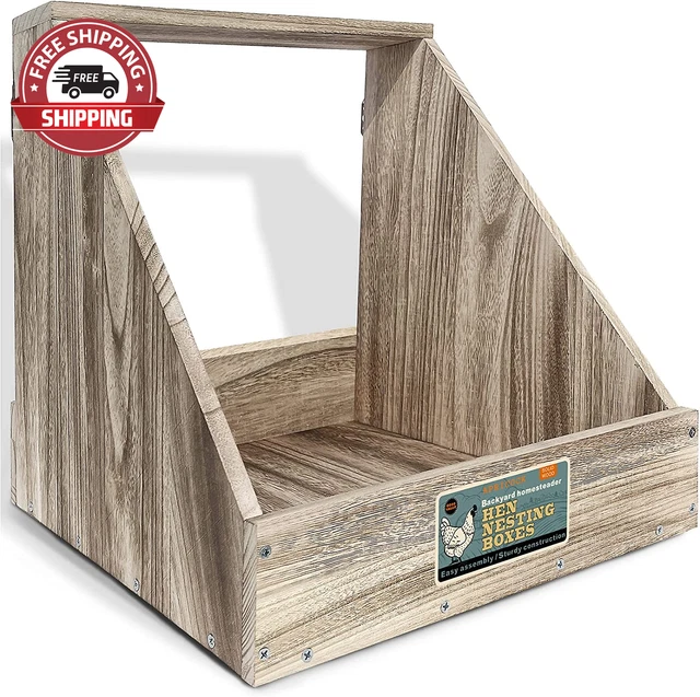 Single Compartment Hens Nesting Box, Chicken Coop Accessories, Wood Nesting Boxe