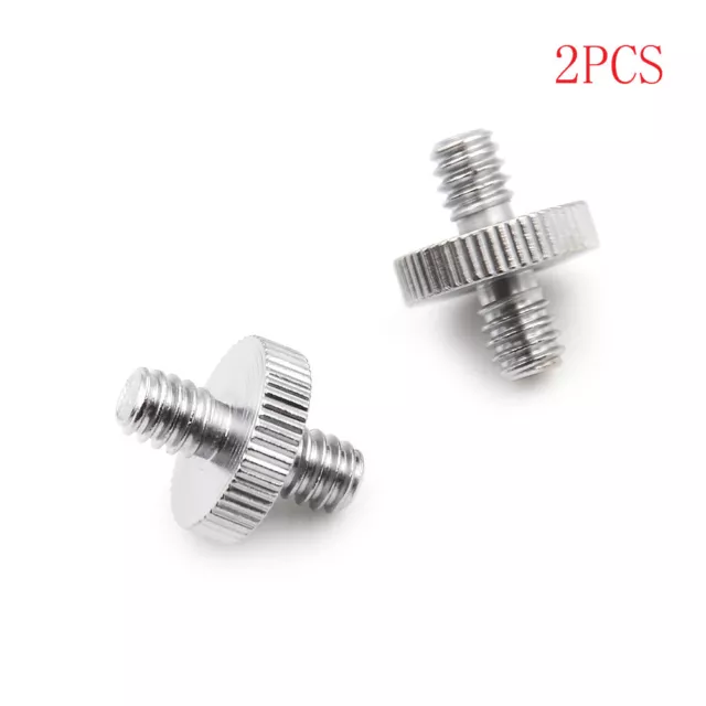 2PCS 1/4" 1/4" Male to 1/4" Male Threaded Screw Adapter Double Head Scre&RQ