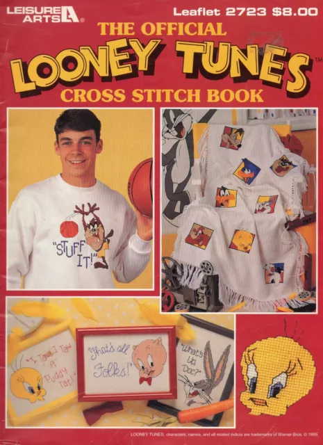 Leisure Arts Leaflet #2723 The Official Looney Tunes Cross Stitch Book Rare