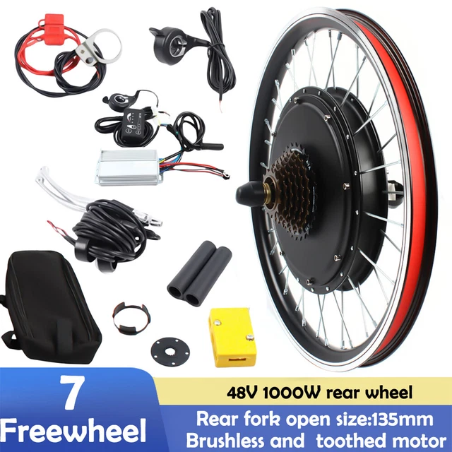 20& 48V 1000W Electric Bicycle Motor DIY Rear Wheel EBike Conversion