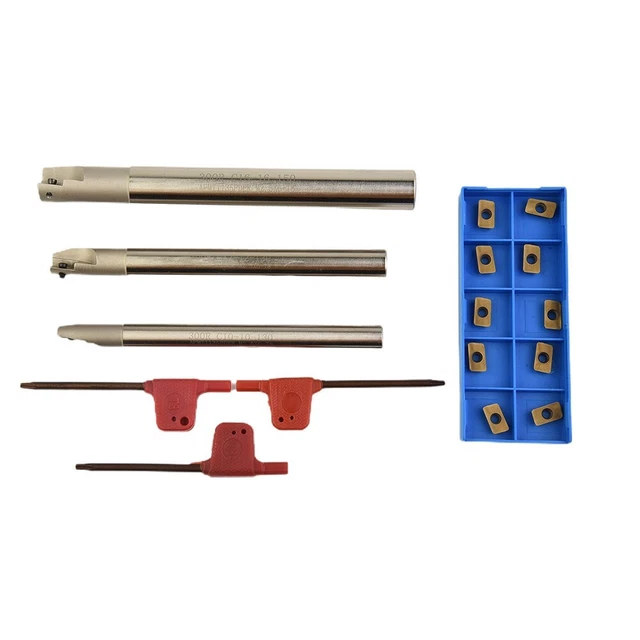 BAP 300R C10-10+C12-12+C16-16 CNC Indexable End Mill Holder Tool+10Pcs APMT1135