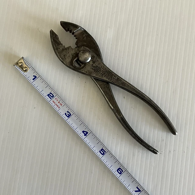VINTAGE CEE TEE Co. 61/2" Slip Joint Pliers Jamestown, NY USA Tool