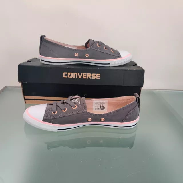 Converse dance shop lace grey pink
