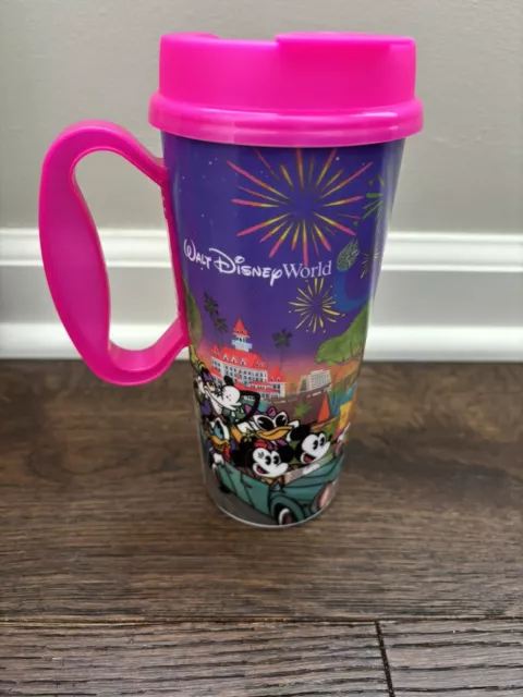 2024 Walt Disney World Resort Refillable Mug Mickey & Friends 4 Parks - Pink