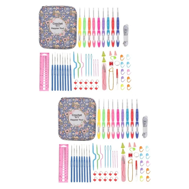 2 Juegos Tejer Hilo Kits Ganchillo Accesorios Tejer Kit Inicio