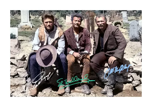 The Good The Bad & The Ugly film set A4 signed picture poster choice of frame