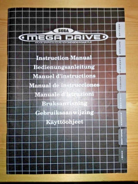 Manuel D'instructions Sega Megadrive 2 – Notice D'origine – Occasion