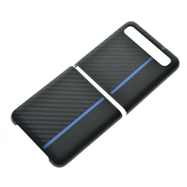 Pour Samsung Galaxy Z Flip  Housse en cuir en fibre de carbone Couverture rigide
